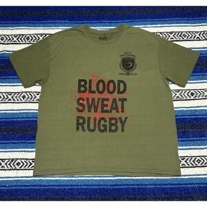 Blood Sweat Rugby 2017 Southern Pines Rugby Club Tournament Shirt Green Mens XL